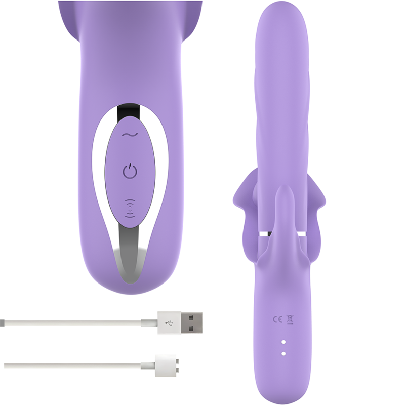 Intenso Billie Multifunción Vibrador Recargable Succión y Pulsación Morado