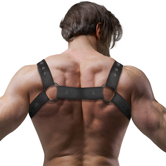 Fetish Submissive Attitude Arnês Esportivo de Peito de Neoprene Ajustvel para Homens