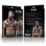 Fetish Submissive Attitude Arnês de Bulldog de Peito de Couro Eco Ajustvel para Homem