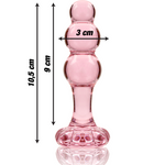 Nebula Series By Ibiza - Modelo 1Plug Anal Vidro Borosilicado Rosa 10.5 cm -O- 3 cm