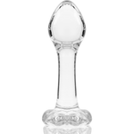 Nebula Series By Ibiza - Modelo 2 AnalPlug Vidrio Borosilicato Transparente 11 cm -O- 3.5 cm