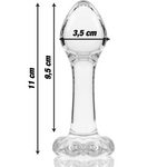 Nebula Series By Ibiza - Modelo 2 AnalPlug Vidrio Borosilicato Transparente 11 cm -O- 3.5 cm