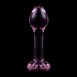 Nebula Series By Ibiza - Modelo 2Plug Anal Vidro Borosilicado Rosa 11 cm -O- 3.5 cm