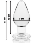 Nebula Series By Ibiza - Modelo 3 AnalPlug Vidrio Borosilicato Transparente 11 cm -O- 5 cm