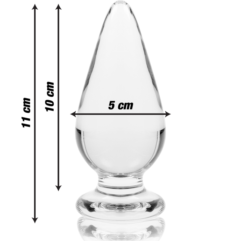Nebula Series By Ibiza - Modelo 4 AnalPlug Vidrio Borosilicato Transparente 11 cm -O- 5 cm
