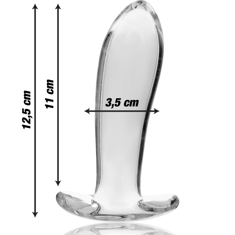Nebula Series By Ibiza - Modelo 5 AnalPlug Vidro Borosilicado Transparente 12.5 cm -O- 3.5 cm