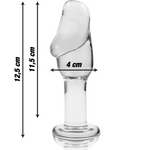 Nebula Series By Ibiza - Modelo 6 AnalPlug Vidrio Borosilicato Transparente 12.5 cm -O- 4 cm