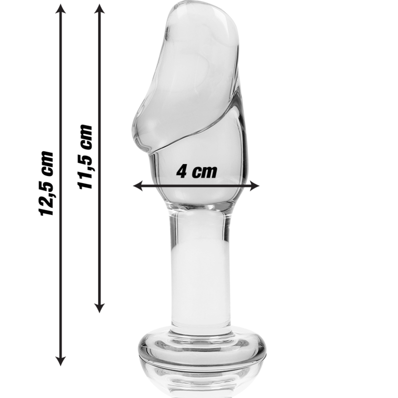 Nebula Series By Ibiza - Modelo 6 AnalPlug Vidrio Borosilicato Transparente 12.5 cm -O- 4 cm