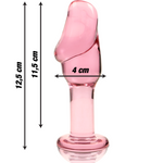 Nebula Series By Ibiza - Modelo 6Plug Anal Vidro Borosilicado Rosa 12.5 cm -O- 4 cm