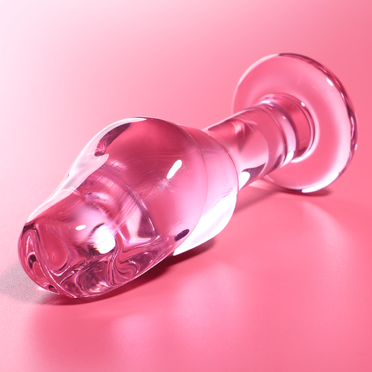 Nebula Series By Ibiza - Modelo 6Plug Anal Vidro Borosilicado Rosa 12.5 cm -O- 4 cm