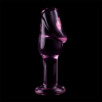 Nebula Series By Ibiza - Modelo 6Plug Anal Vidro Borosilicado Rosa 12.5 cm -O- 4 cm