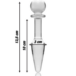 Nebula Series By Ibiza - Modelo 7 AnalPlug Vidro Borosilicado Transparente 13.5 cm -O- 3 cm