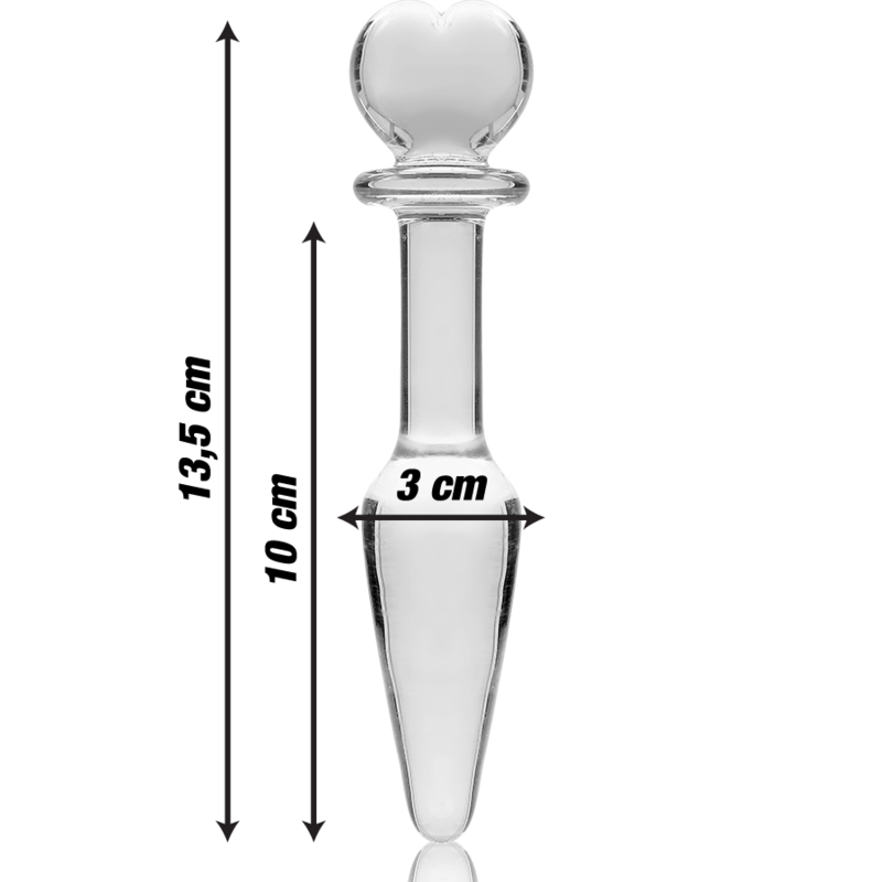 Nebula Series By Ibiza - Modelo 7 AnalPlug Vidro Borosilicado Transparente 13.5 cm -O- 3 cm