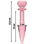 Nebula Series By Ibiza - Modelo 7 AnalPlug Vidro Borosilicado Rosa 13.5 cm -O- 3 cm