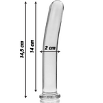Nebula Series By Ibiza - Modelo 8 Dildo de Vidrio Borosilicato Transparente 14.5 cm -O- 2 cm