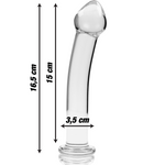 Nebula Series By Ibiza - Modelo 11 Dildo de Vidrio de Borosilicato Transparente 16 cm -O- 3 cm