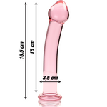 Nebula Series By Ibiza - Modelo 11 Dildo Cristal Borosilicato Rosa 16 cm -Ø- 3 cm