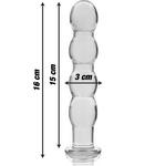 Nebula Series By Ibiza - Modelo 10 Dildo Vidro Borosilicado Transparente 16.5 cm -O- 3.5 cm