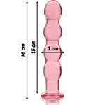 Nebula Series By Ibiza - Modelo 10 Dildo Vidro Borosilicado Rosa 16.5 cm -O- 3.5 cm