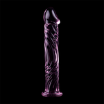Nebula Series By Ibiza - Modelo 12 Dildo Cristal Borosilicato Rosa 17 cm -O- 3.5 cm