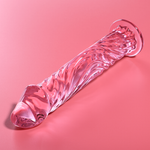 Nebula Series By Ibiza - Modelo 12 Dildo Cristal Borosilicato Rosa 17 cm -O- 3.5 cm