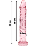 Nebula Series By Ibiza - Modelo 12 Dildo Cristal Borosilicato Rosa 17 cm -O- 3.5 cm