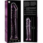 Nebula Series By Ibiza - Modelo 12 Dildo Cristal Borosilicato Rosa 17 cm -O- 3.5 cm