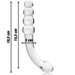 Nebula Series By Ibiza - Modelo 14 Dildo Vidro Borosilicado Transparente 18.5 cm -O- 3 cm