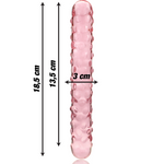 Nebula Series By Ibiza - Modelo 15 Dildo Vidro Borosilicado Rosa 18.5 cm -O- 3 cm