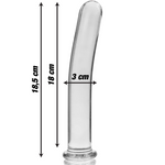 Nebula Series By Ibiza - Modelo 17 Dildo Vidro Borosilicado Transparente 18.5 cm -O- 3 cm