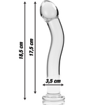 Serie Nebula By Ibiza - Modelo 18 Dildo Cristal Borosilicato Transparente 18.5 cm -Ø- 3.5 cm