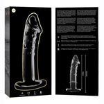 Nebula Series By Ibiza - Modelo 19 Dildo Vidro Borosilicado Transparente 18.5 cm -O- 4 cm
