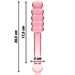 Nebula Series By Ibiza - Modelo 20 Dildo Vidro Borosilicado Rosa 20.5 cm -O- 3 cm
