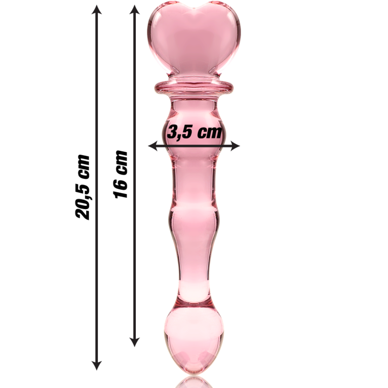 Nebula Series By Ibiza - Modelo 21 Dildo Vidro Borosilicado Rosa 20.5 cm -O- 3.5 cm
