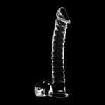 Nebula Series By Ibiza - Modelo 23 Dildo Vidrio Borosilicato Transparente 21.5 cm -Ø- 4 cm