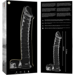 Nebula Series By Ibiza - Modelo 23 Dildo Vidrio Borosilicato Transparente 21.5 cm -Ø- 4 cm
