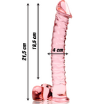 Nebula Series By Ibiza - Modelo 23 Dildo Vidro Borosilicado Rosa 21.5 cm -O- 4 cm