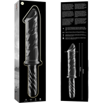 Nebula Series By Ibiza - Modelo 24 Dildo Vidrio Borosilicato Transparente 28.5 cm -O- 5 cm