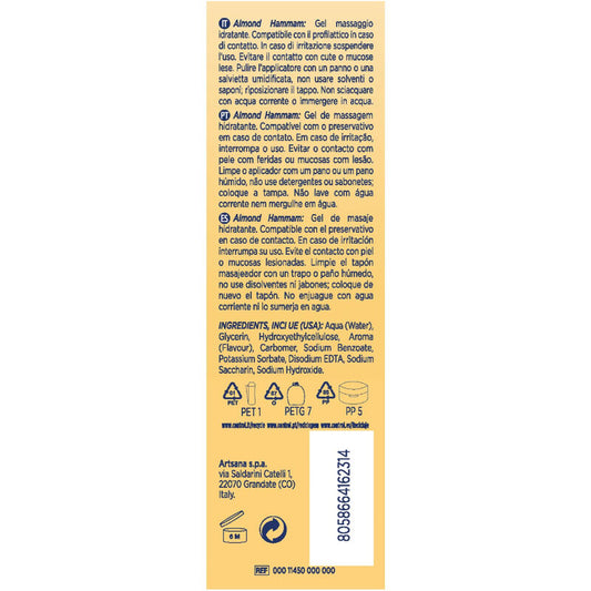Control Gel de Massagem Hammam de Amêndoa 3 Em 1 200 Ml