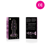Nebula Series By Ibiza - Modelo 1Plug Anal Vidro Borosilicado Rosa 10.5 cm -O- 3 cm