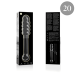 Nebula Series By Ibiza - Modelo 20 Dildo Vidro Borosilicado Transparente 20.5 cm -O- 3 cm