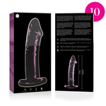 Nebula Series By Ibiza - Modelo 19 Dildo Vidro Borosilicado Rosa 18.5 cm -O- 4 cm