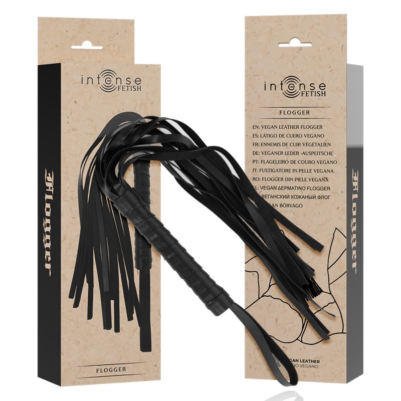 Intense - Fetish Flogger de Couro Vegano