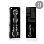 Nebula Series By Ibiza - Modelo 21 Dildo Vidro Borosilicado Transparente 20.5 cm -O- 3.5 cm