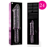 Nebula Series By Ibiza - Modelo 24 Dildo Vidro Borosilicado Rosa 28.5 cm -O- 5 cm