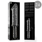 Nebula Series By Ibiza - Modelo 24 Dildo Vidrio Borosilicato Transparente 28.5 cm -O- 5 cm