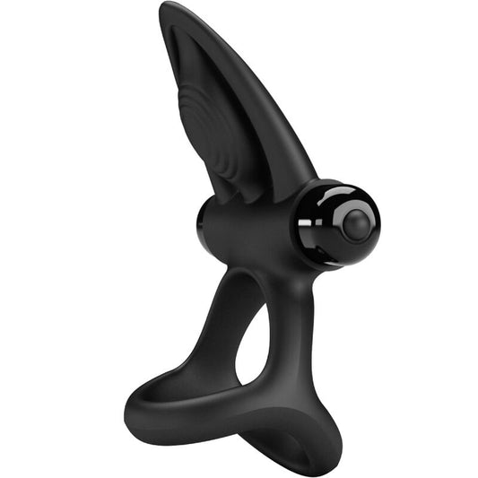 Pretty Love Anel Vibrante 10 Vibrações Silicone Preto
