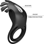 Pretty Love Anillo Vibrador Ruben 7 Vibraciones Silicona Negro