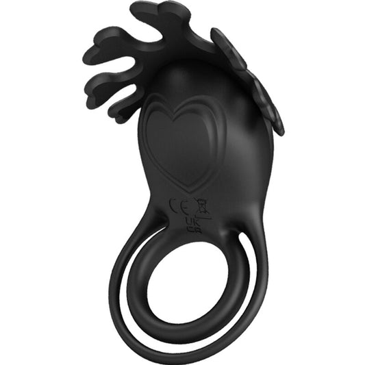 Pretty Love Anillo Vibrador Ruben 7 Vibraciones Silicona Negro
