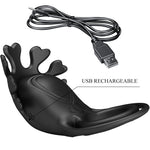 Pretty Love Anillo Vibrador Ruben 7 Vibraciones Silicona Negro